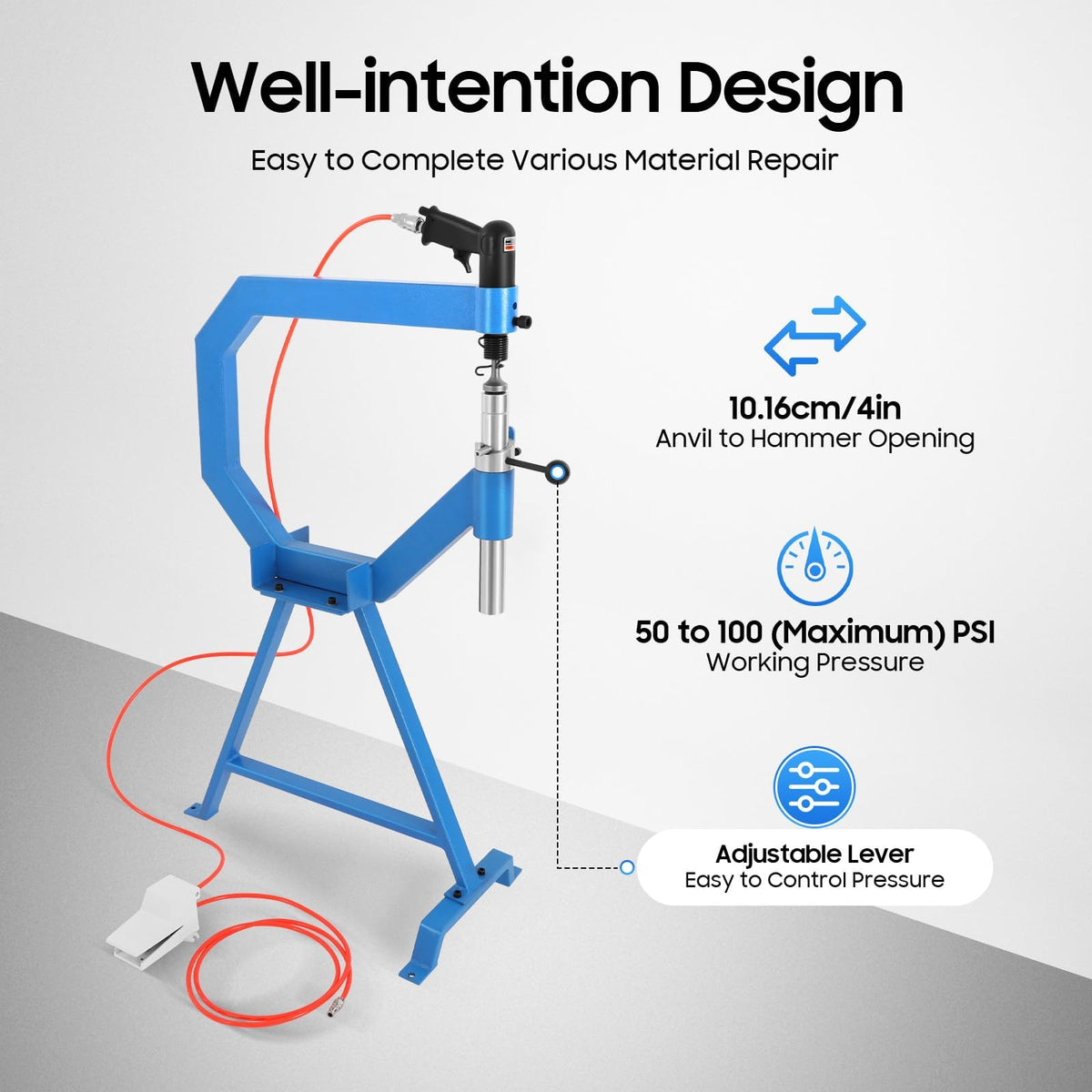 Pneumatic Planishing Hammer, 875-1350RPM Air Hammer K2602