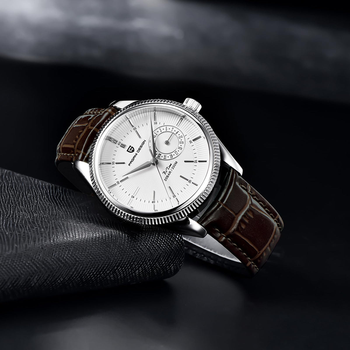 40mm Stainless Steel Quartz Wristwatch with Date Display Z77688