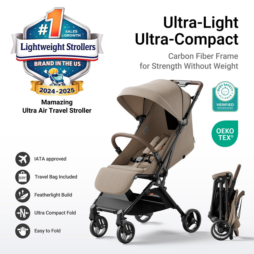 Lightweight Baby Travel Stroller with Carbon Fiber Frame D327891