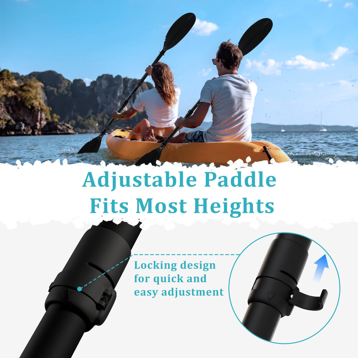 Detachable Adjustable Alloy Shaft Paddle B23617