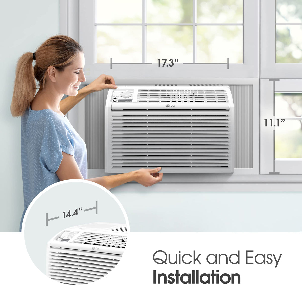 5000 BTU White Window Air Conditioner U740266