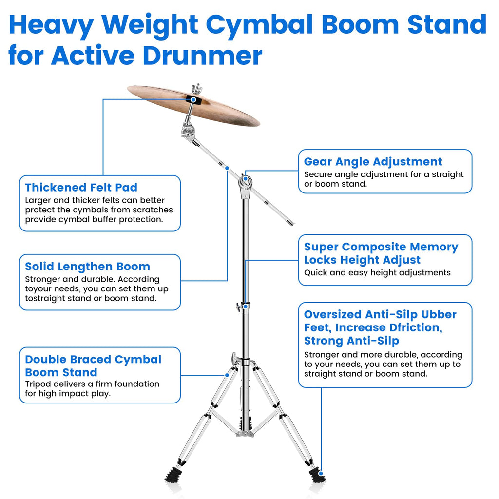 Adjustable Cymbal Stand with Double Braced Legs L9358
