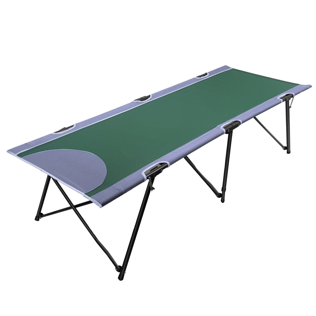 Green Folding Camping Cot with Carry Bag U676