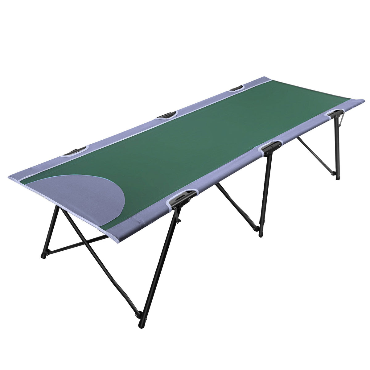 Green Folding Camping Cot with Carry Bag U676