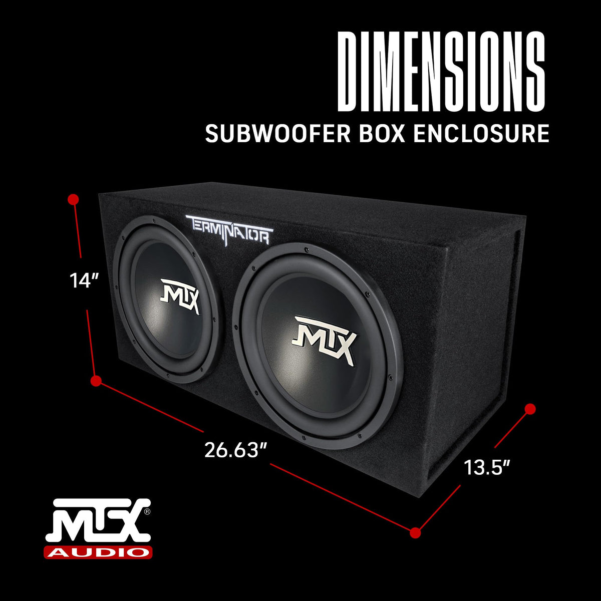 Dual 12" Subwoofers Loaded Enclosure L36510