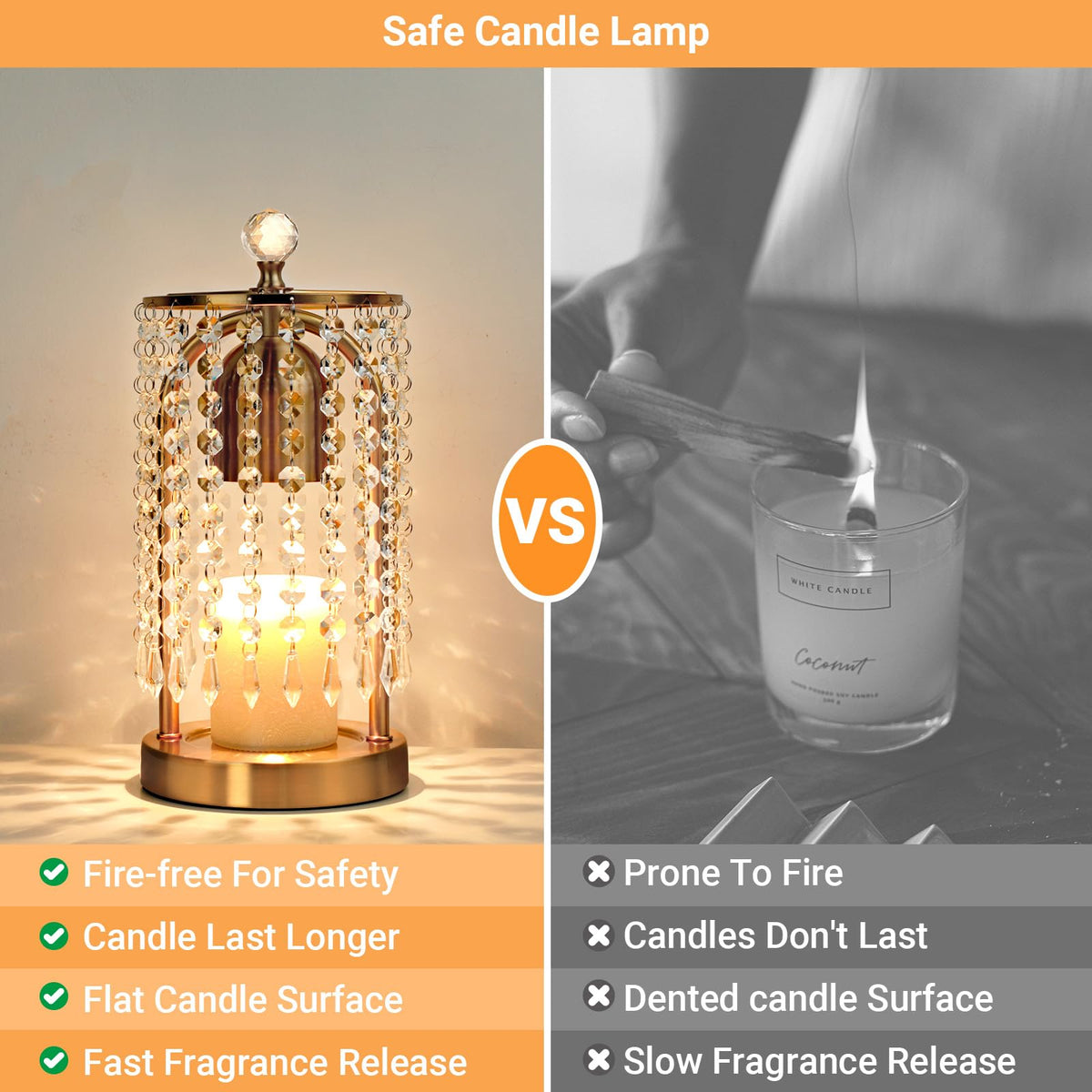 Gold Candle Warmer Lamp with Timer and Dimmer X18765