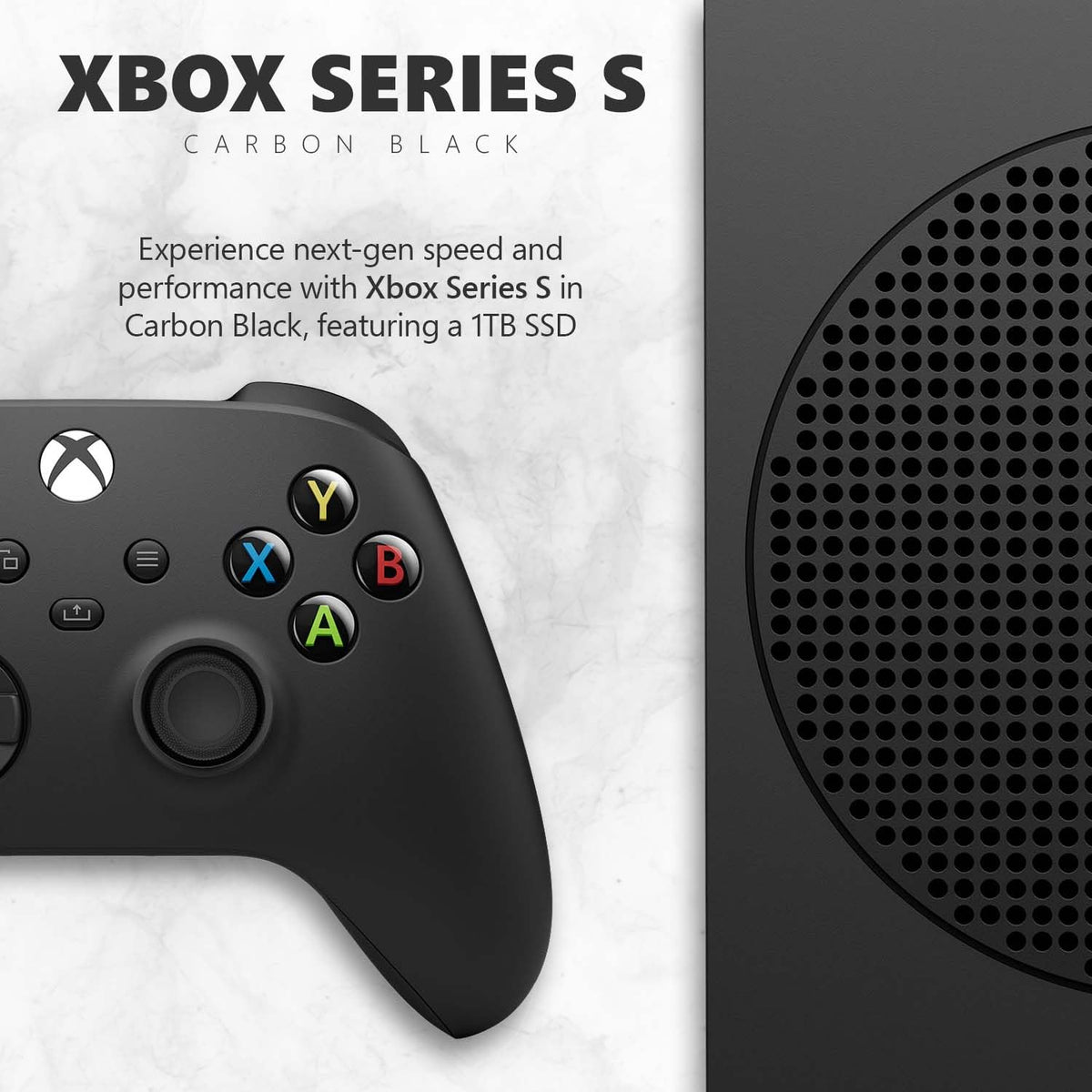 Xbox Series S 1TB SSD Console Carbon Black Wireless Controller X763
