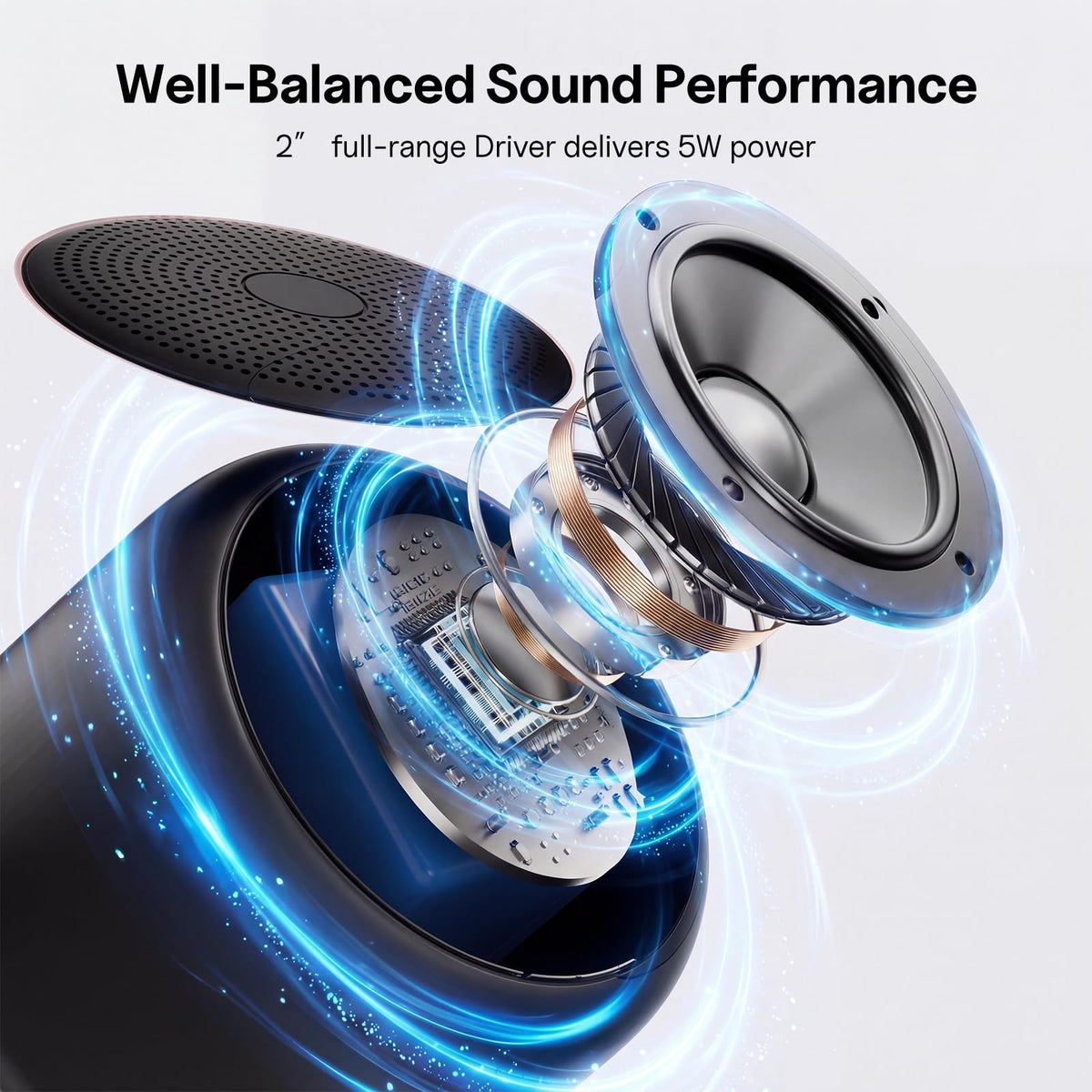 Portable Bluetooth Speakers with Strap Black S637220