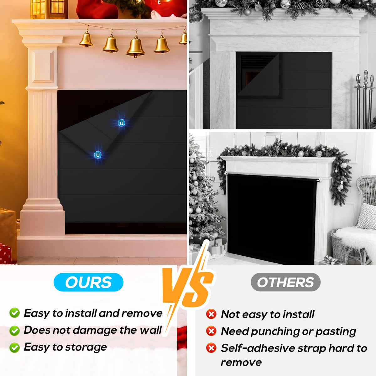 Magnetic Fireplace Cover 36x24 Inch H77770