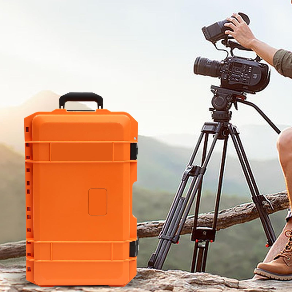 22" Rolling Waterproof Hard Camera Case with Customizable Foam A2637