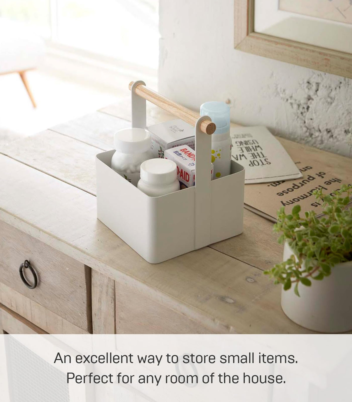 Small Steel Wood Storage Basket W906