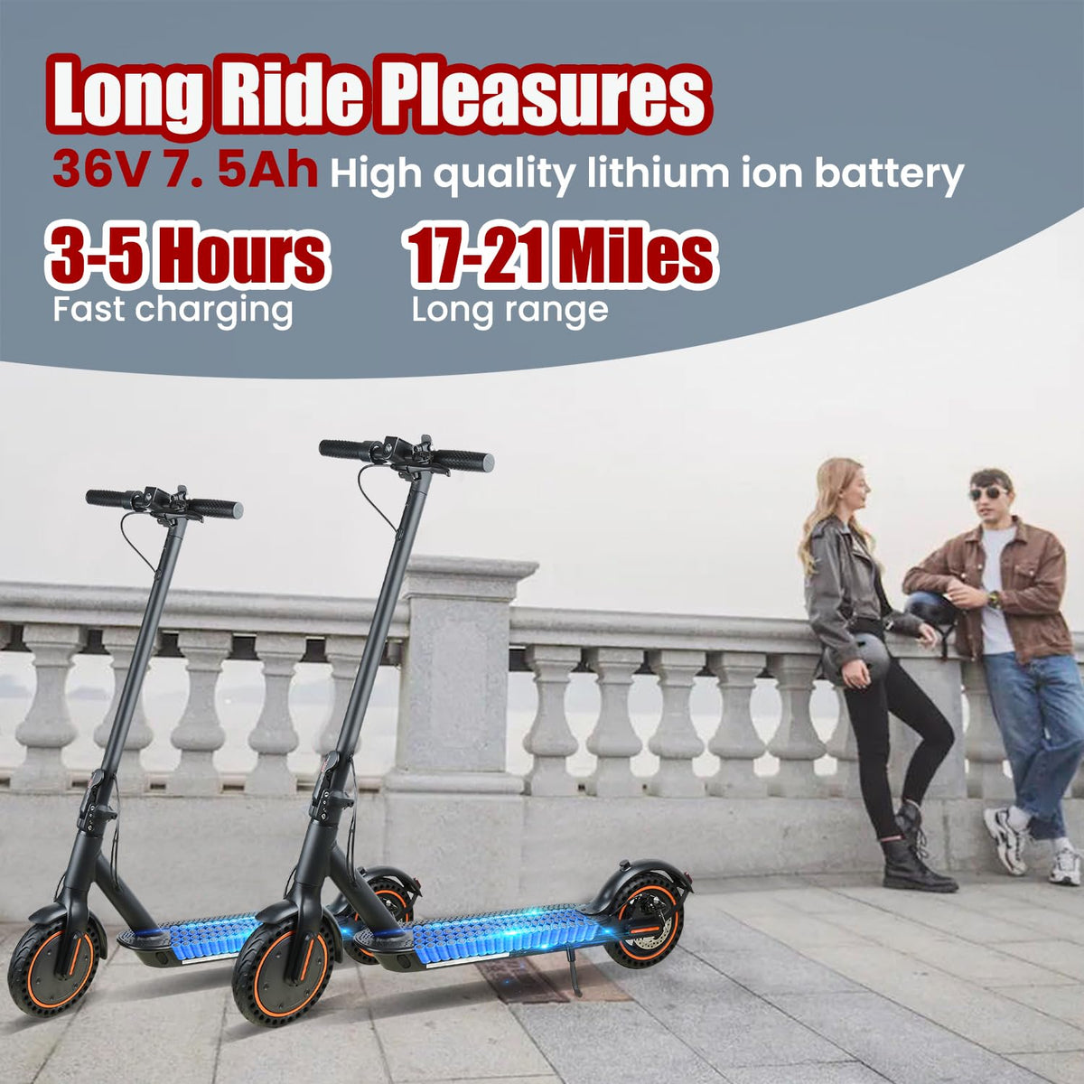 500W Foldable Electric Scooter with Dual Braking System W366