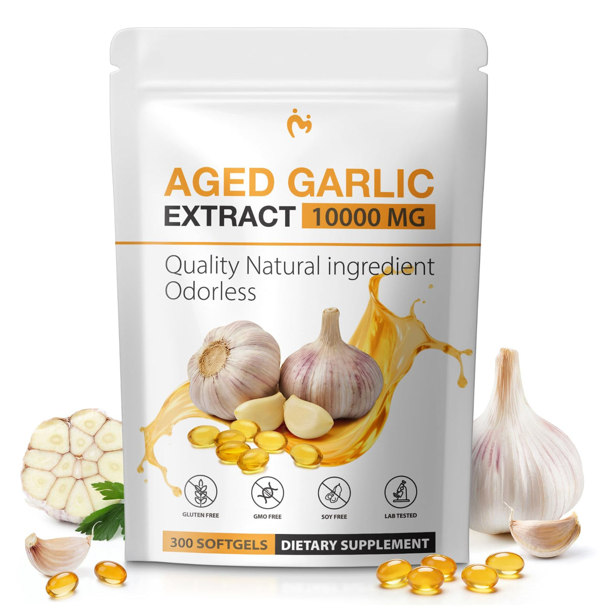 Odorless Garlic Supplements 300 Softgels M773451