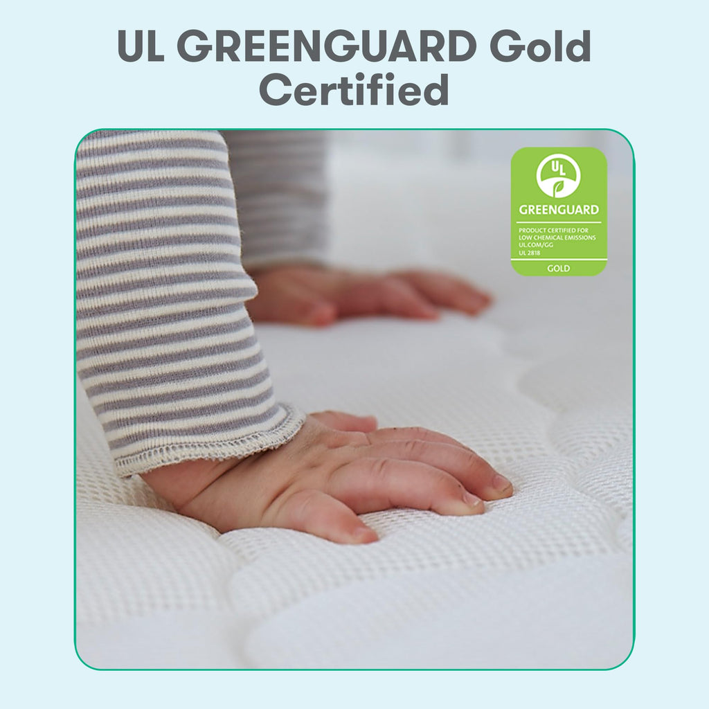Grey Breathable Washable Crib Mattress & Toddler Bed P984