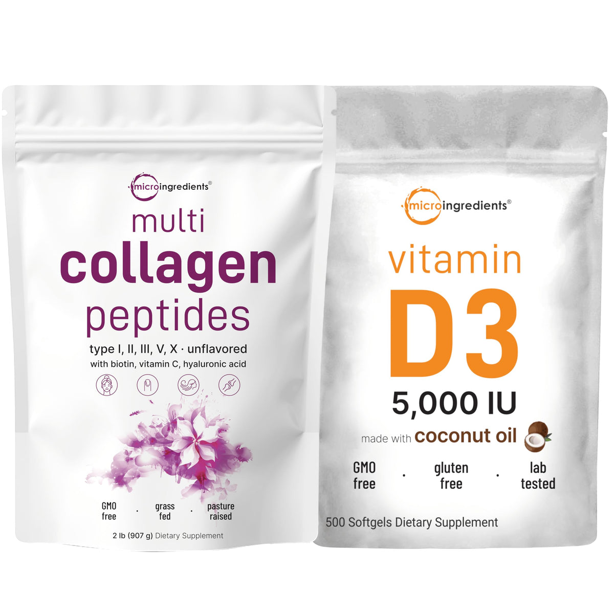 Multi Collagen Protein Powder & Vitamin D3 Bundle Pack J98819