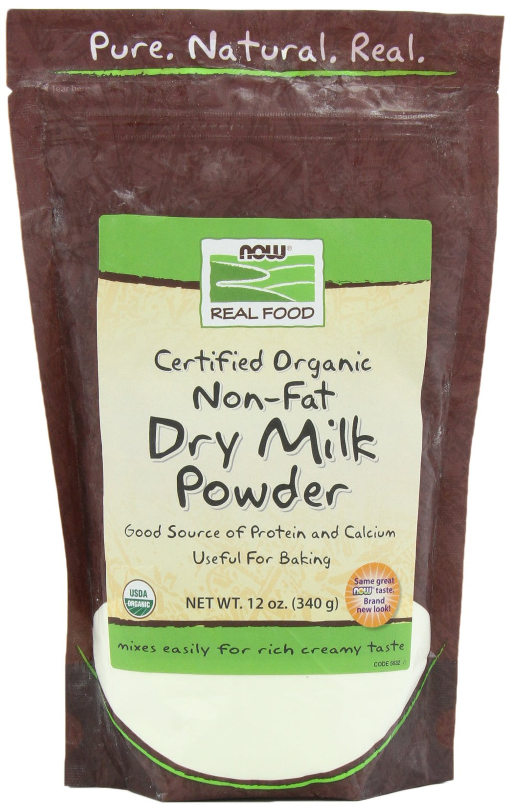 Non Fat Dry Milk Powder Organic 12-Ounce Pack of 2 M172