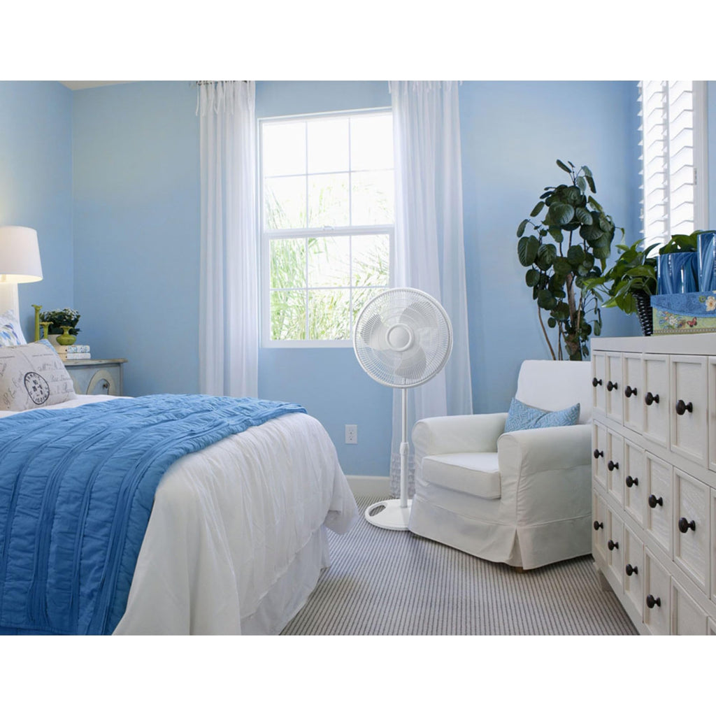 16" Oscillating 3-Speed Pedestal Fan White Y9719