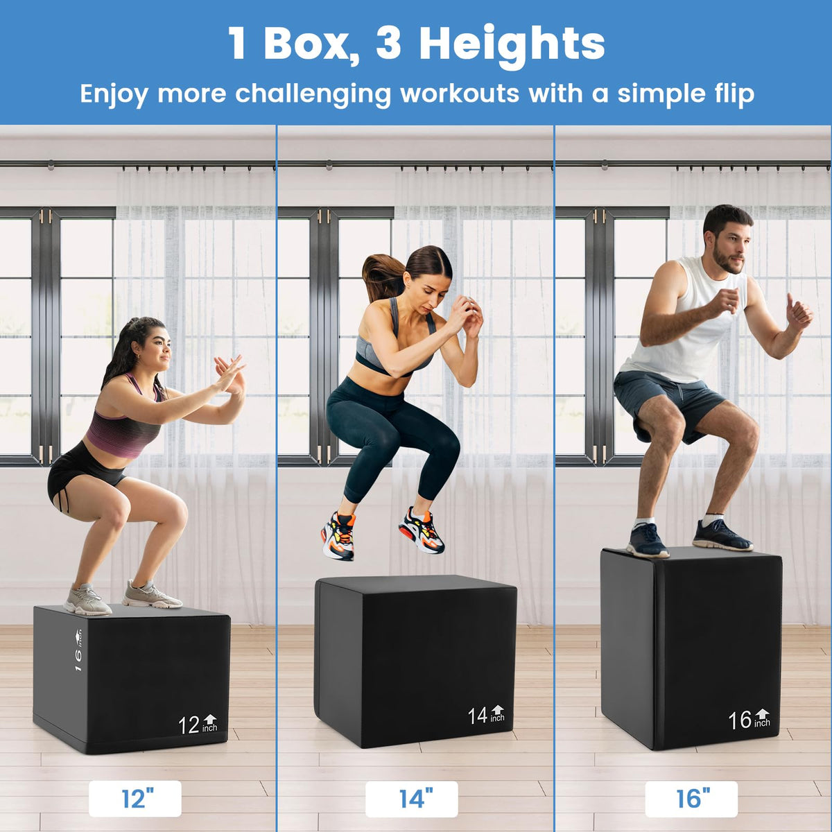 3 in 1 Foam Plyometric Jump Box F686650