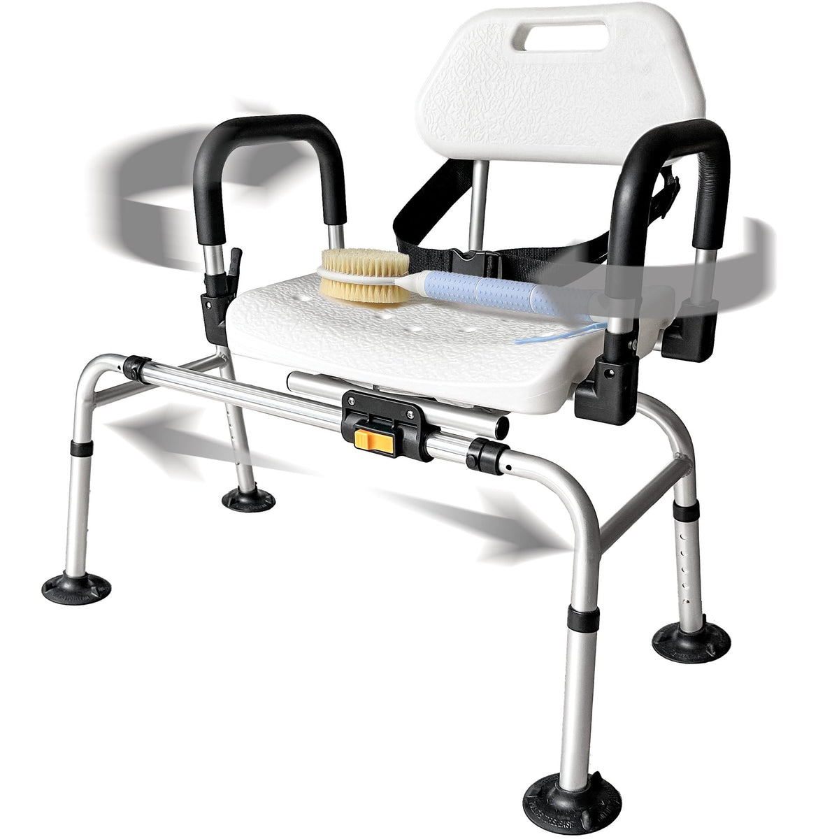 Extra-Wide 360lb Capacity Non-Slip Padded Shower Chair & Transfer Bench B43786