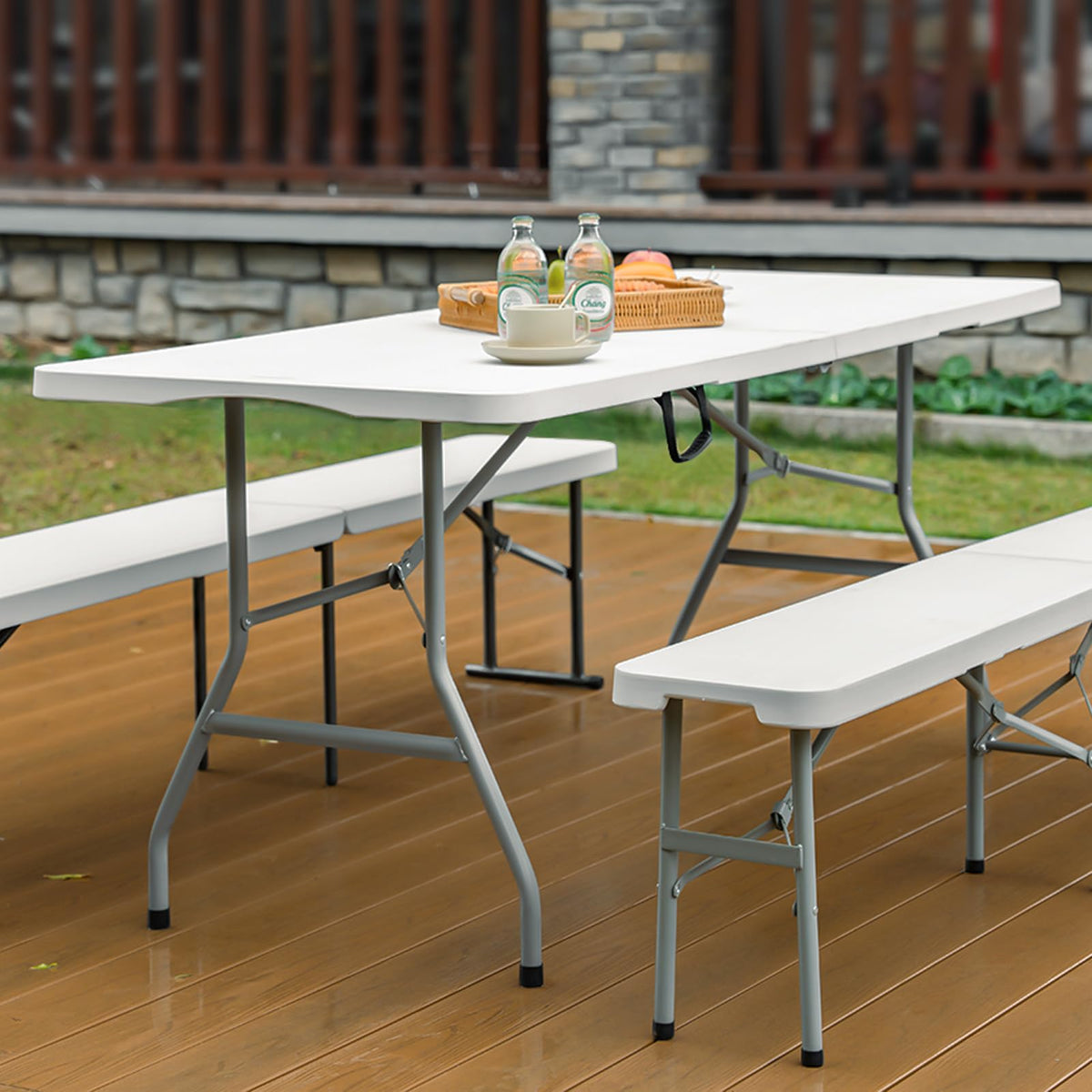 6ft White Folding Table L269
