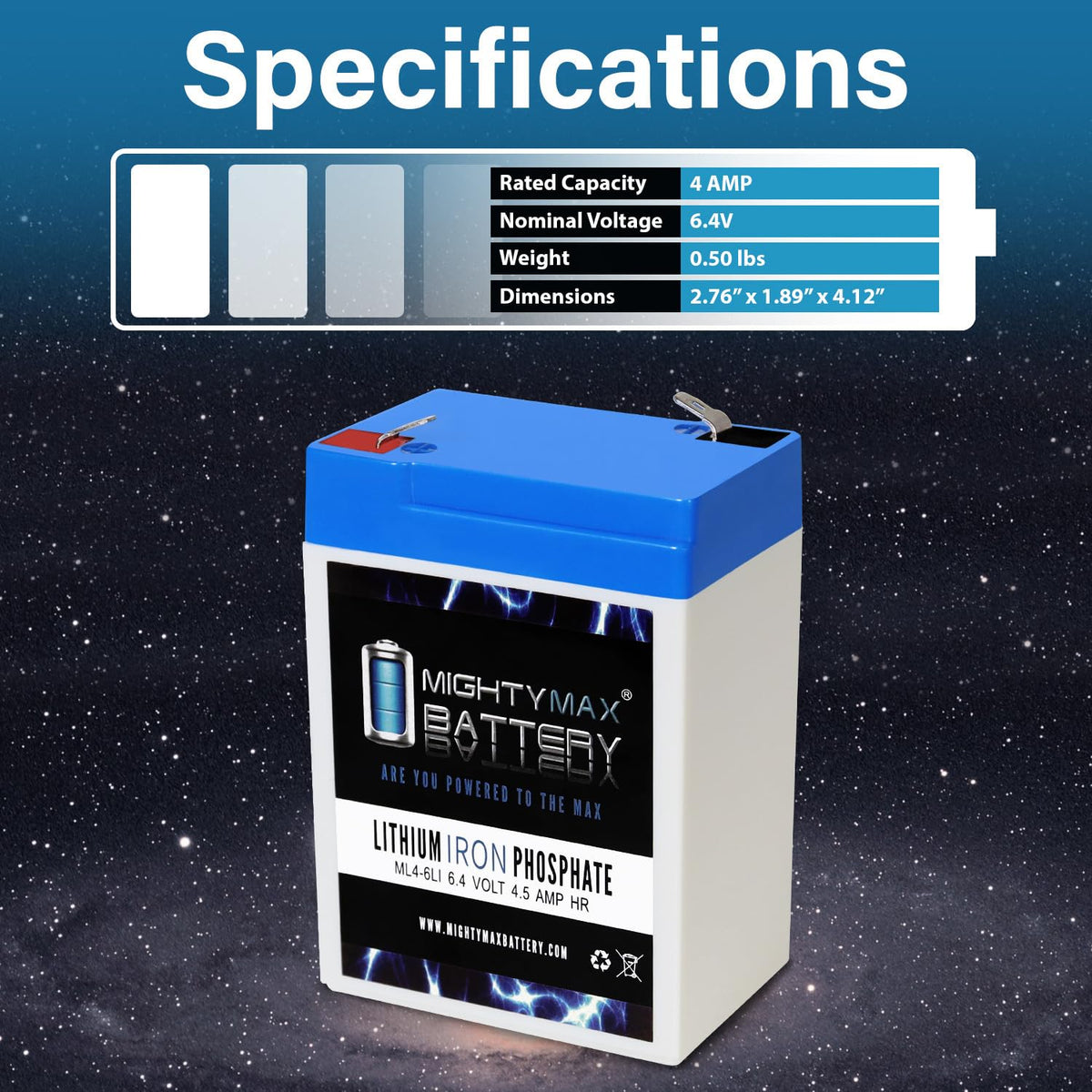 6V 4.5AH Lithium Replacement Battery J42342