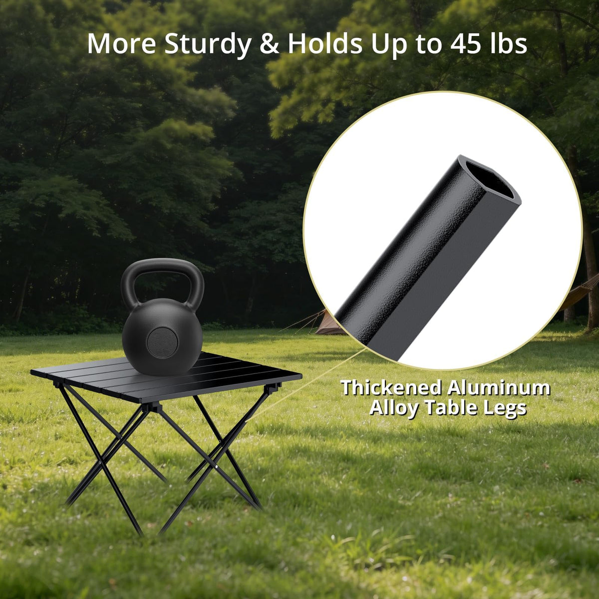 Small Folding Camping Table Aluminum Frame E999412