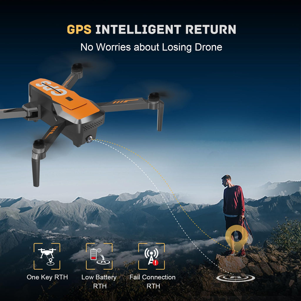 4K Camera Drone with GPS Auto Return Foldable 249g E5422