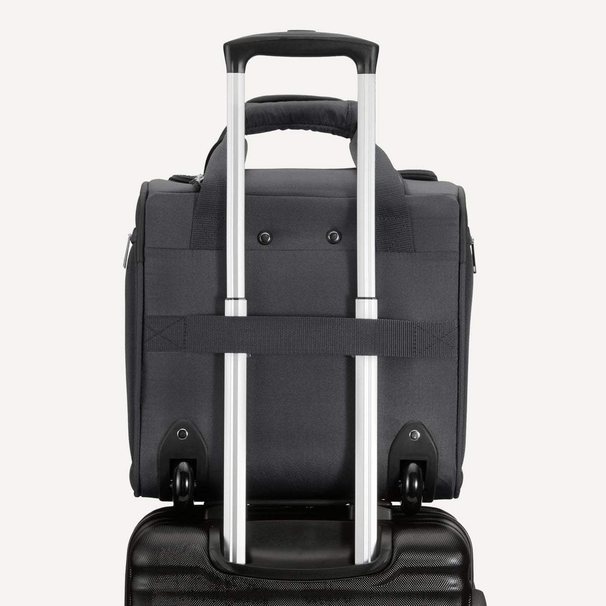 Underseat Carry-On Luggage with Wheels and Handle, 14" Rolling Travel Bag, Black X334913