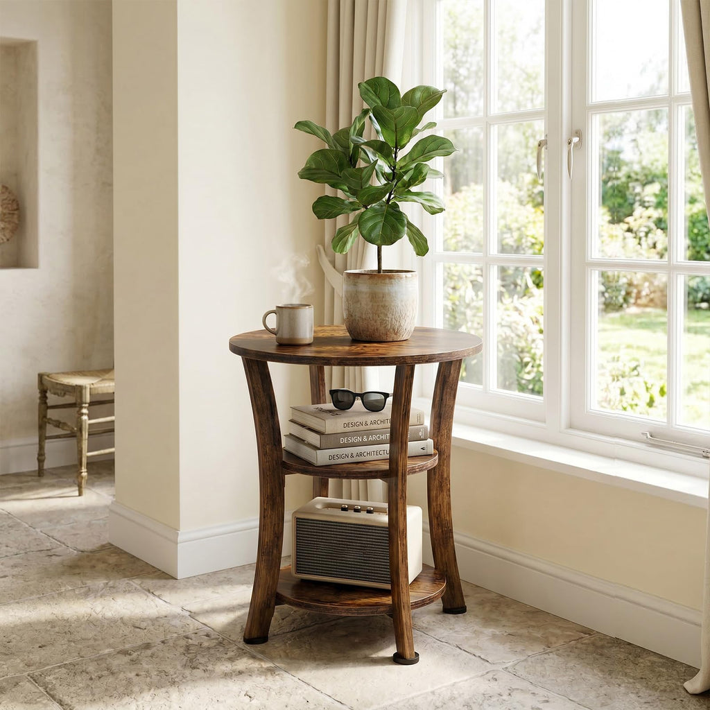 3 Tier Round End Table B986