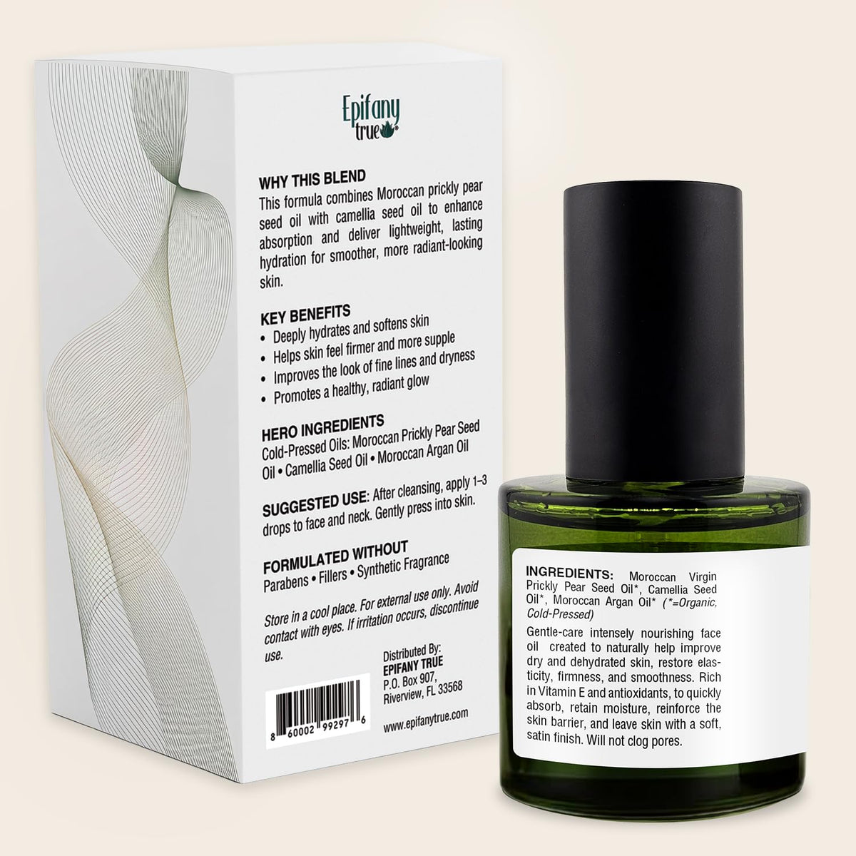 Organic Moroccan Prickly Pear Seed Oil & Camellia Face Oil 1oz I282506