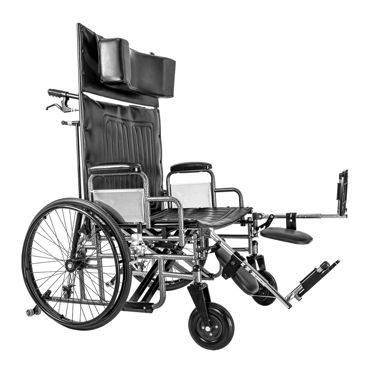 24" Wide Seat Bariatric Reclining Manual Wheelchair with Elevating Leg Rests K710