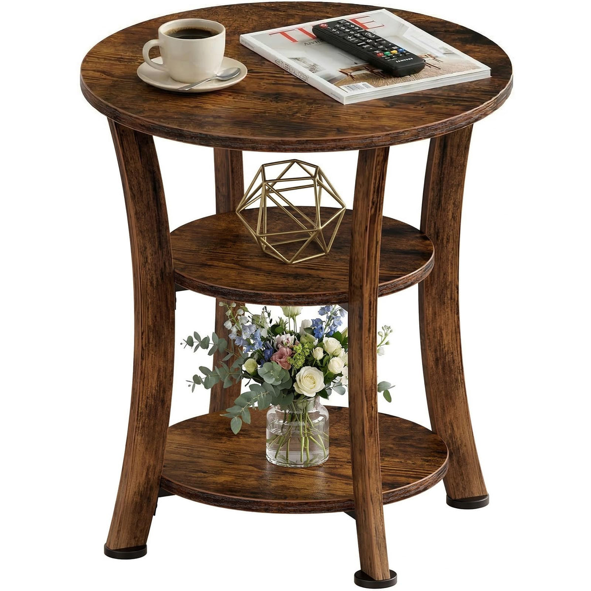 3 Tier Round End Table B986