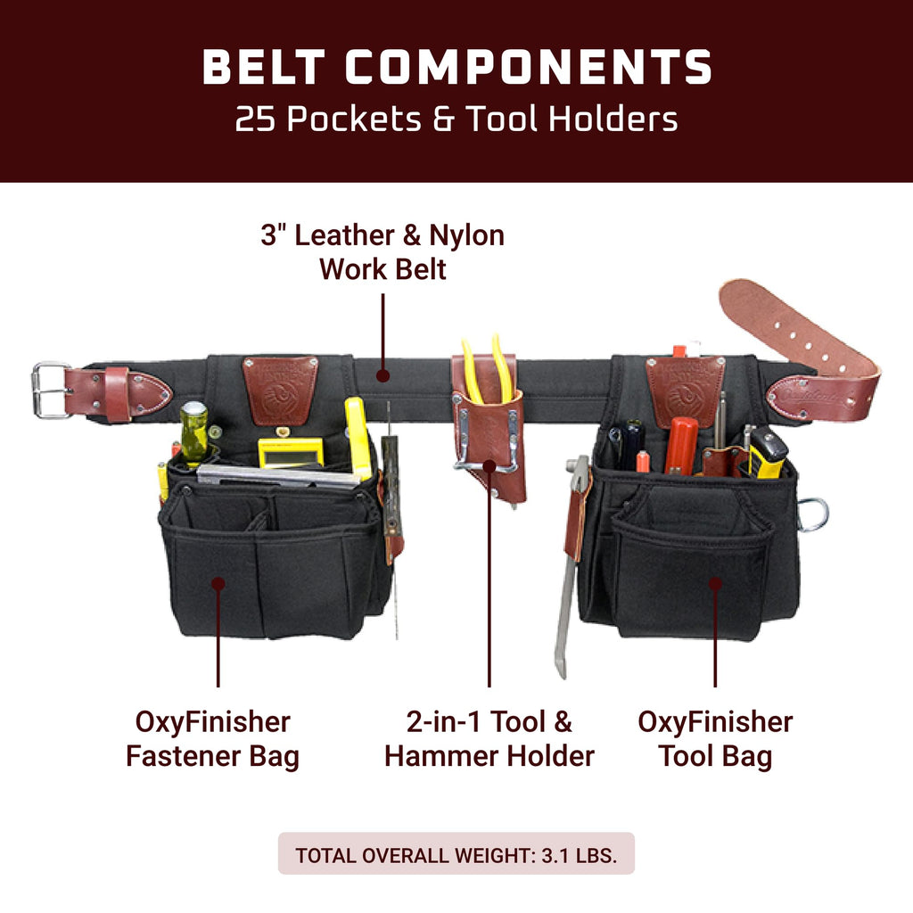 Leather Tool Belt Set with 25 Pockets N402402