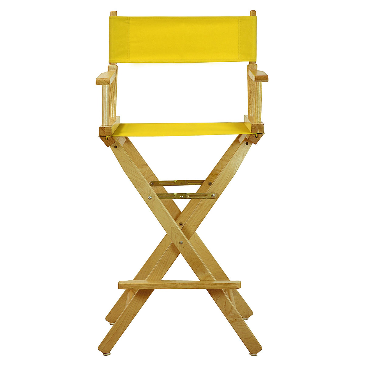 Bar Height Natural Frame Gold Canvas Director Chair J8999
