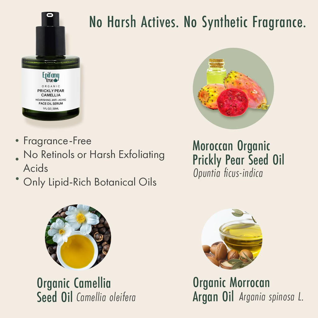 Organic Moroccan Prickly Pear Seed Oil & Camellia Face Oil 1oz I282506