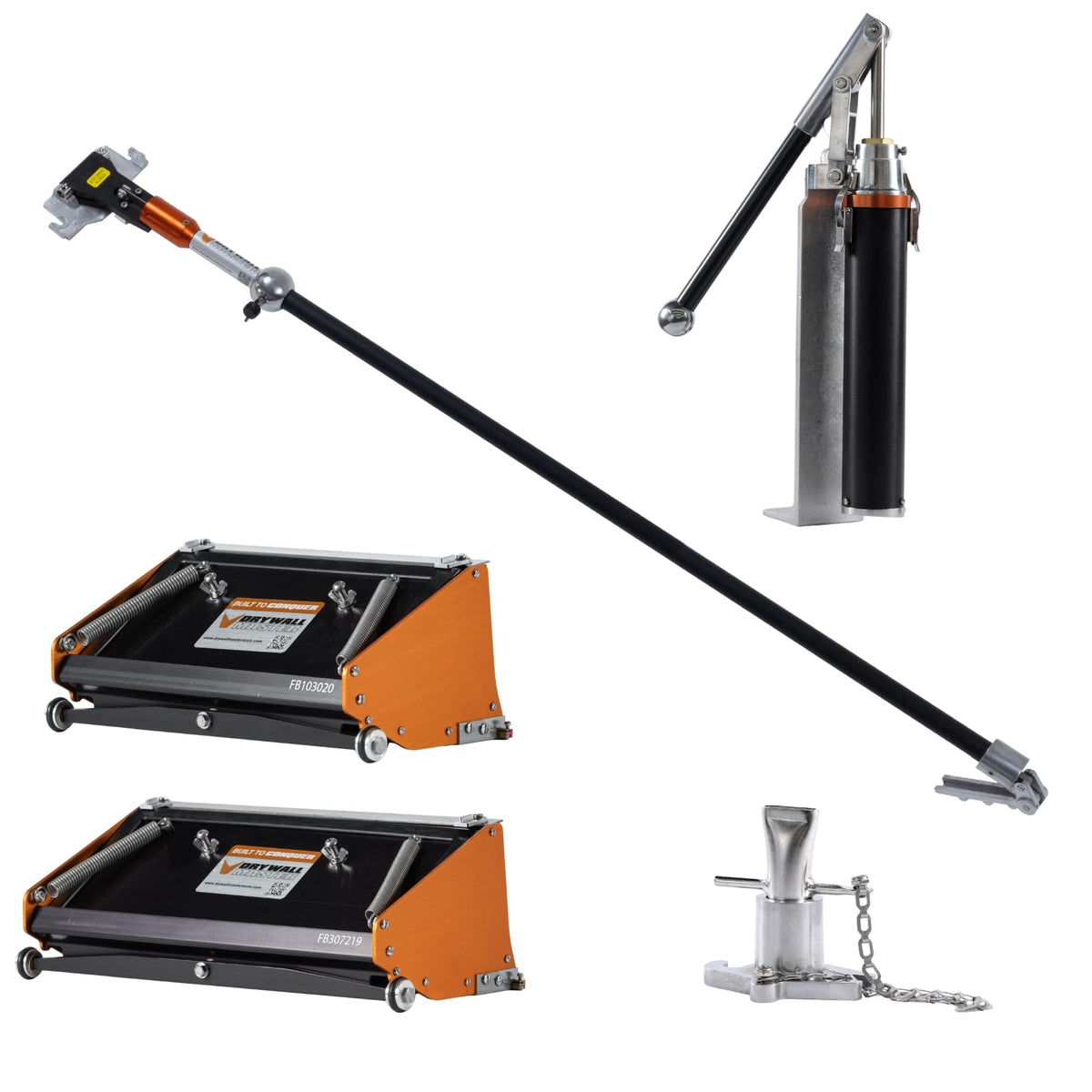 10" & 12" High Capacity Flat Box Set with Pump, Filler, and 42" 180 Sure-Stop Handle I39876