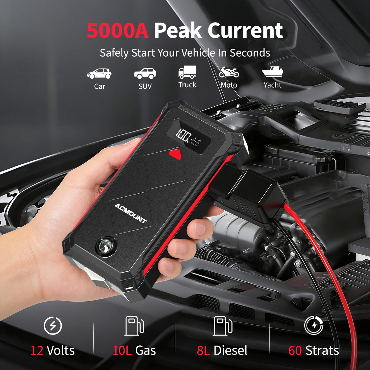 5000A Car Battery Jump Starter P3330