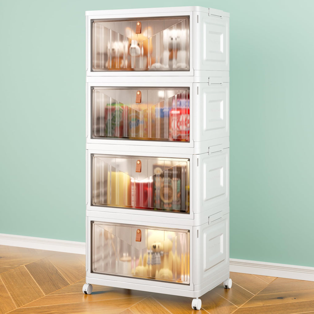 Closet Organizers and Storage with Wheels, 23QT White X997815