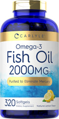 Fish Oil Omega 3 Supplements 2000mg 320 Softgels EPA & DHA P883182