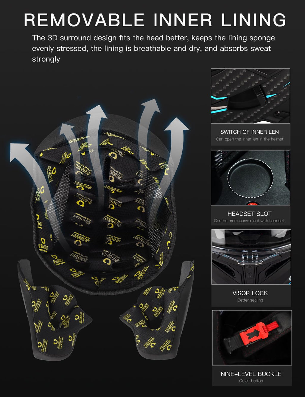 Bluetooth Modular Full-face Motorcycle Helmet F318