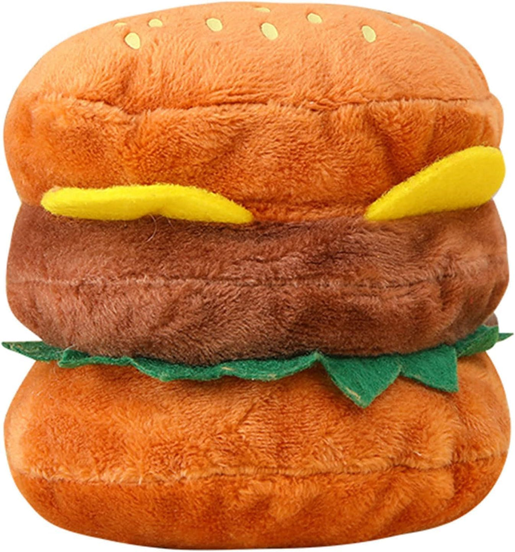 Hamburger Shape Dog Plush Squeaky Toy K4070