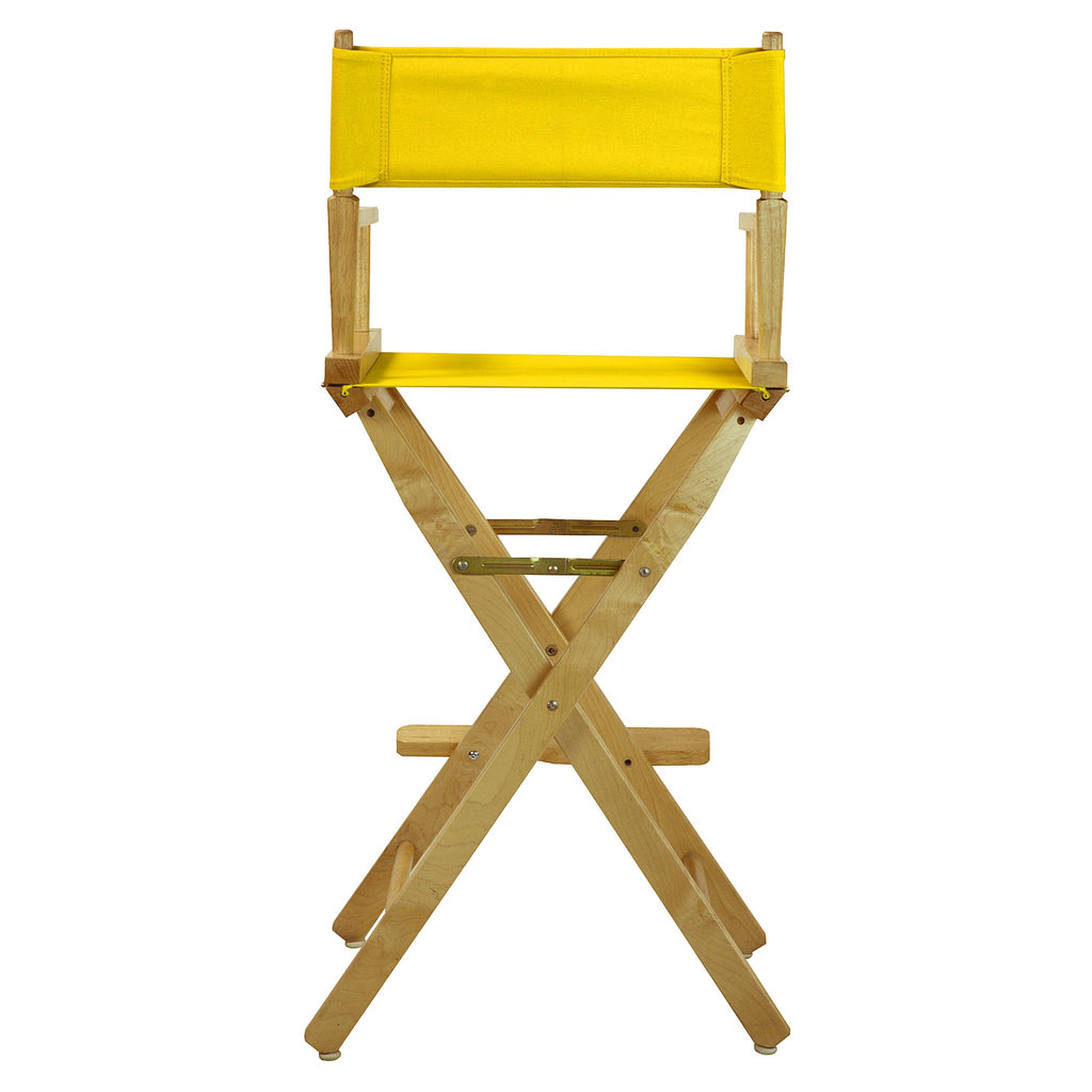 Bar Height Natural Frame Gold Canvas Director Chair J8999