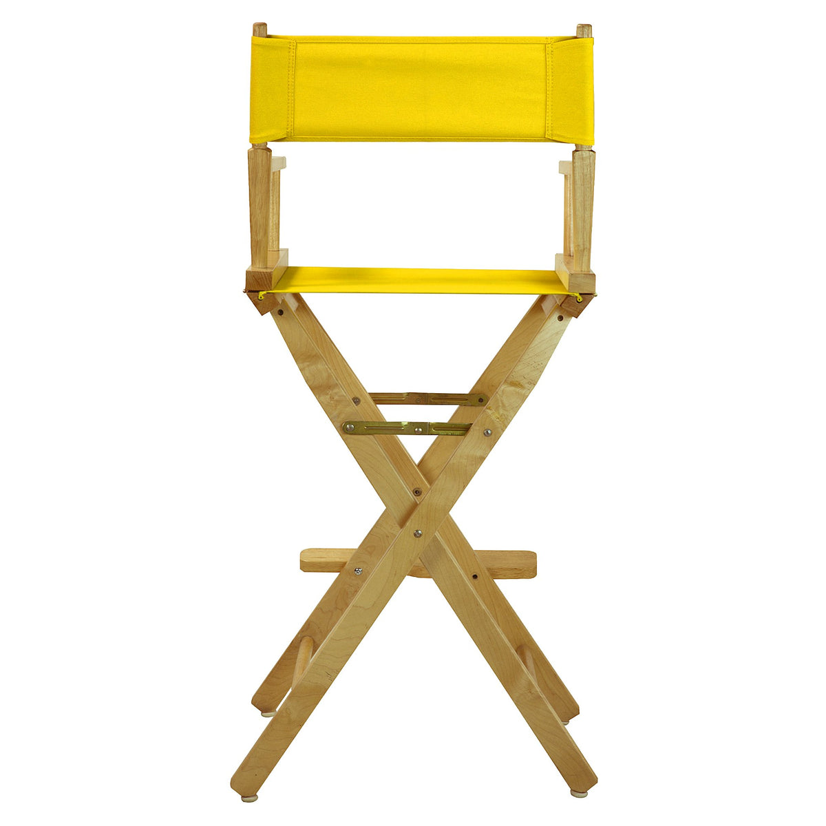 Bar Height Natural Frame Gold Canvas Director Chair J8999