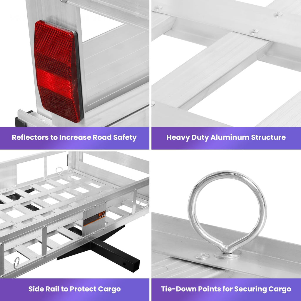 50 × 30 × 9in Aluminum Hitch Cargo Carrier X423940
