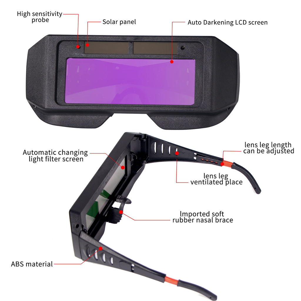 Auto-Darkening LCD Welding Glasses W794