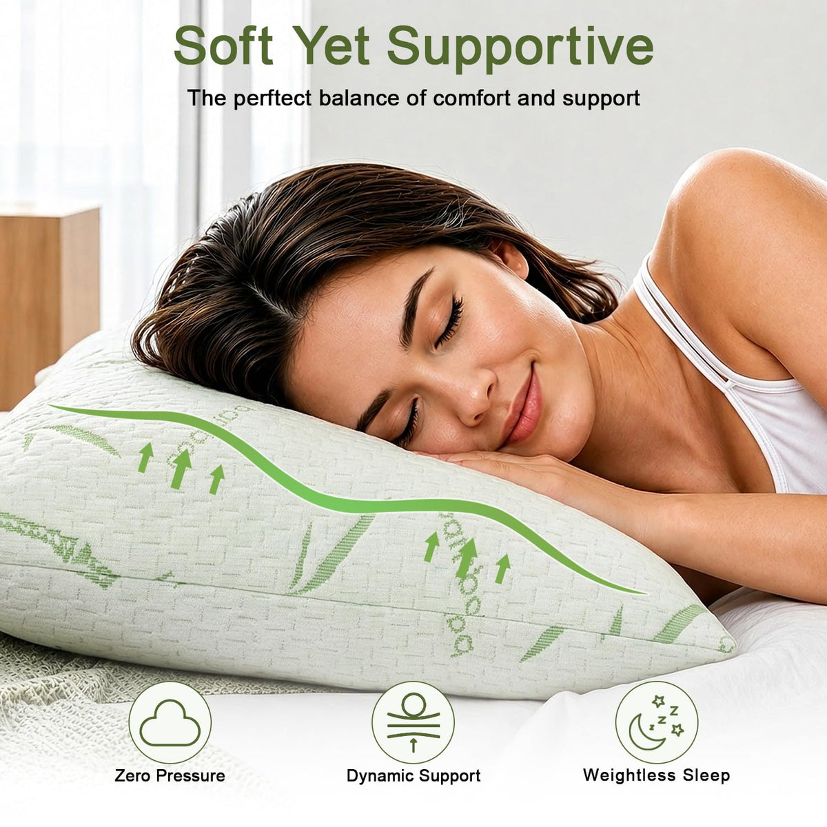 King Size Pillows Set of 2, Soft, Machine Washable N9738
