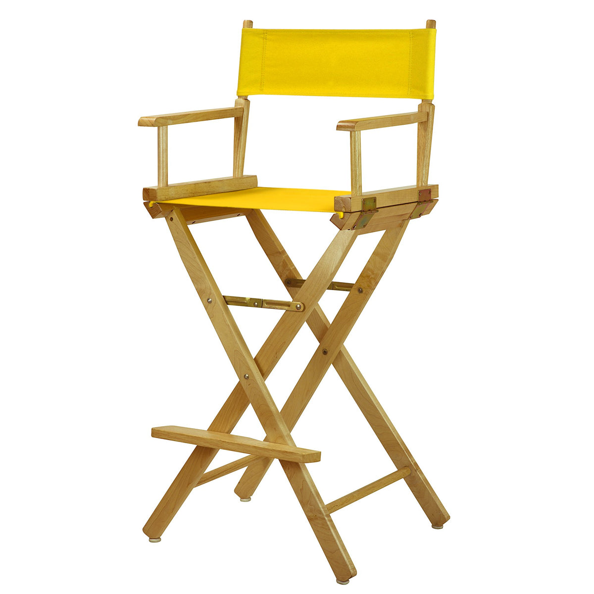 Bar Height Natural Frame Gold Canvas Director Chair J8999