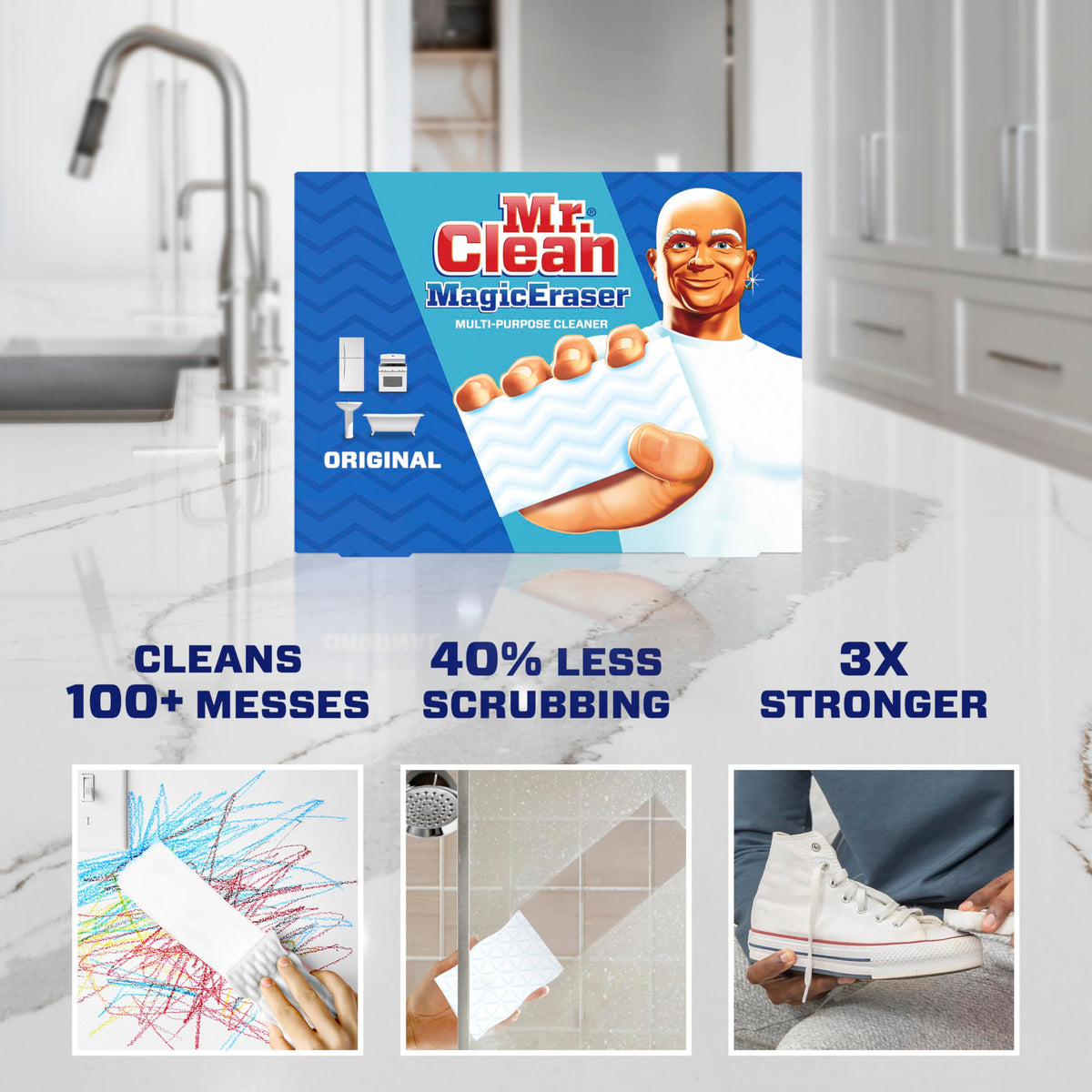 White 6 Count Cleaning Pads P9148