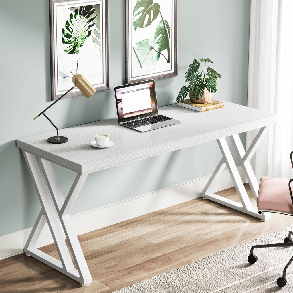 55 inch White Writing Computer Desk I8811