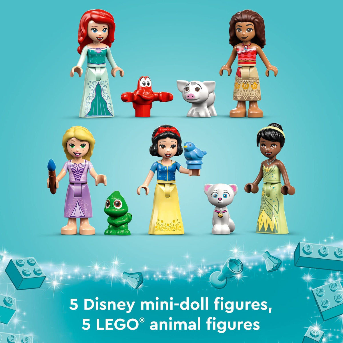 Disney Princess Castle Building Toy with 5 Mini-Dolls C6451